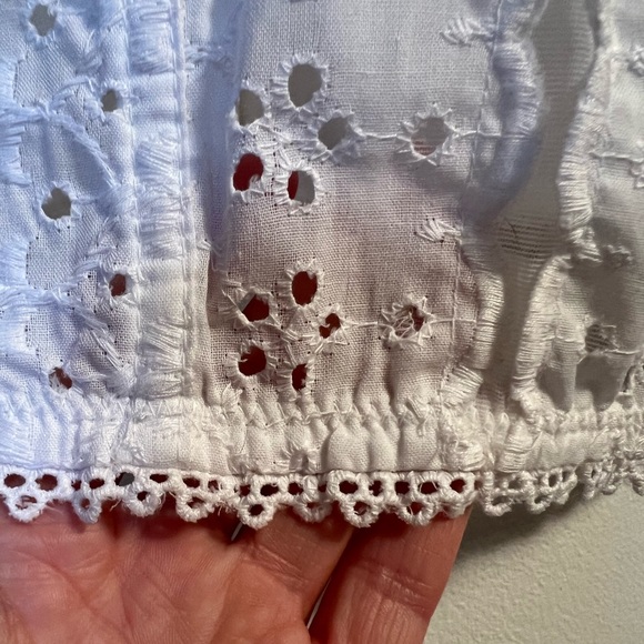 White eyelet bra corset top - Picture 7 of 17